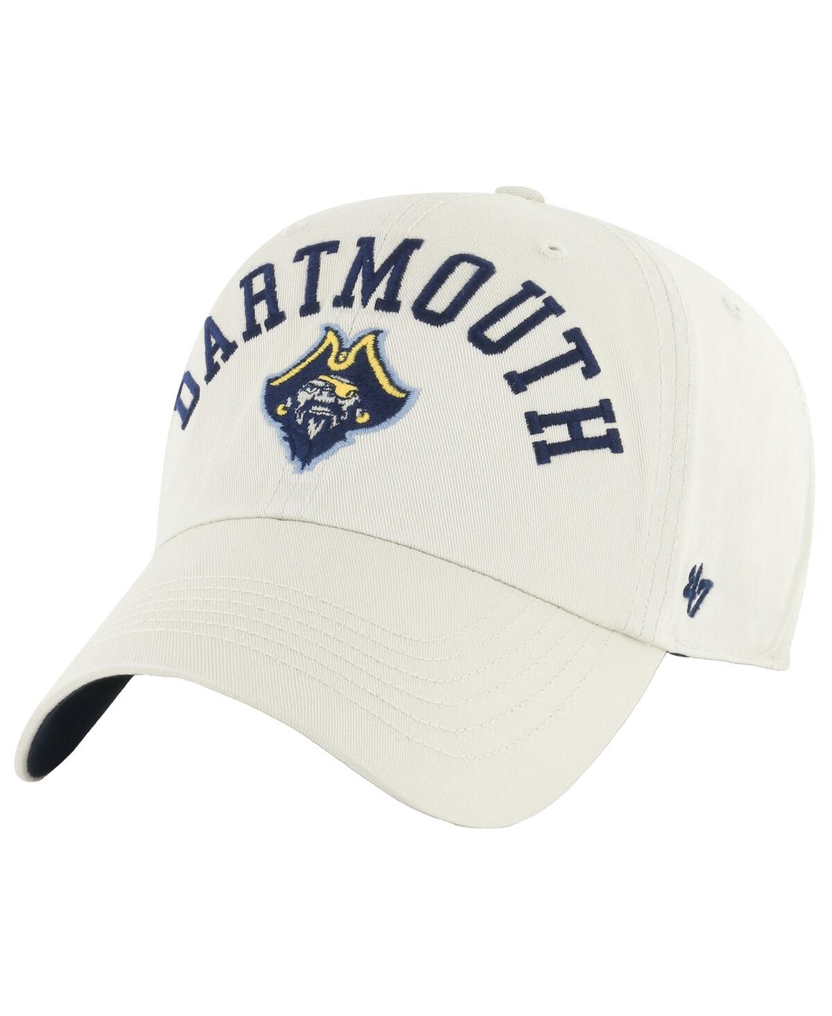 47 Brand Men's Cream Dartmouth Big Green Clubhouse Faber Clean Up Adjustable Hat In Cream