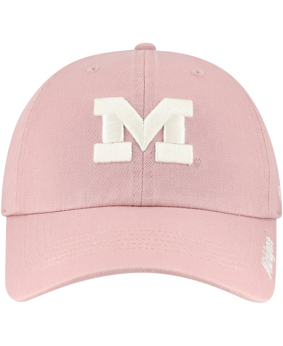 47 Brand Women's Light Pink Michigan Wolverines Dusty Miata Clean Up Adjustable Hat In Light Pink