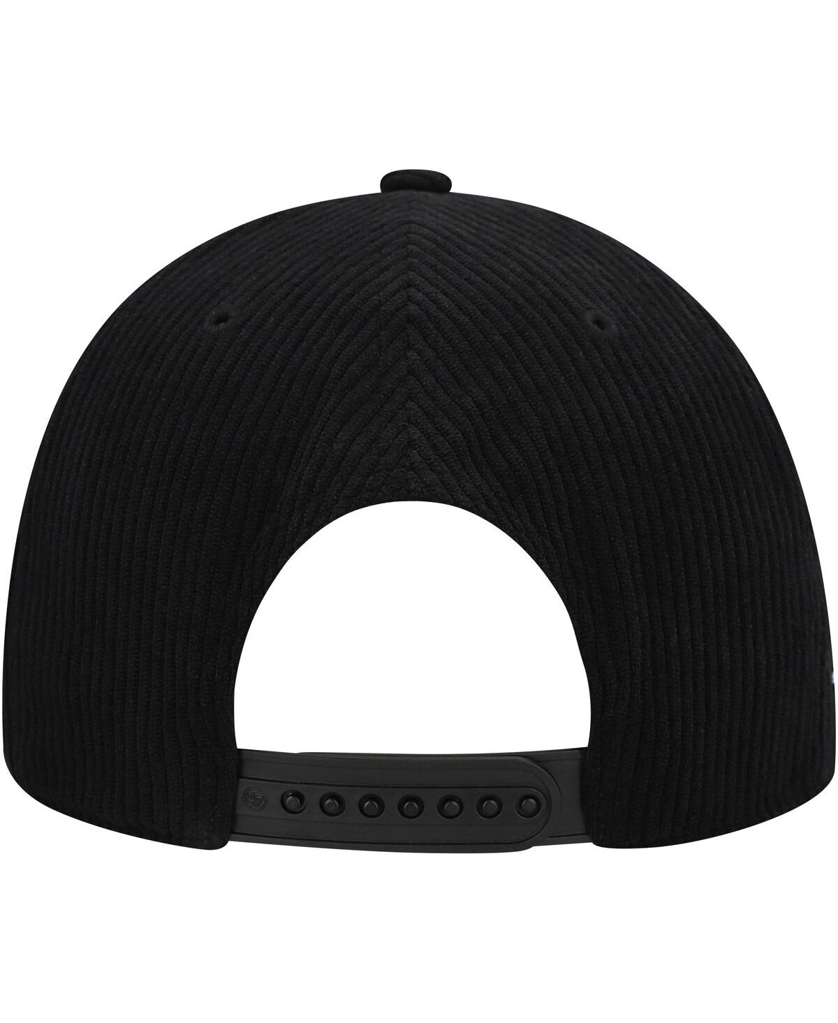 Shop 47 Brand Men's Black Los Angeles Lakers Double Header Sidepatch Cord Hitch Adjustable Hat