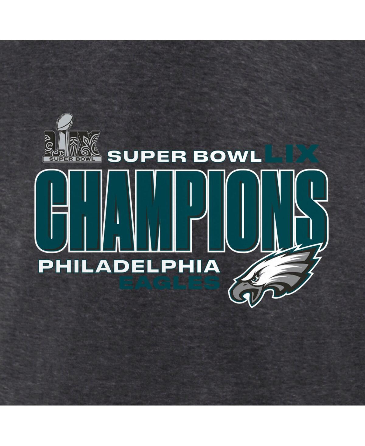Fanatics Men's Heather Charcoal Philadelphia Eagles Super Bowl Lix Champions Under The Lights T-shirt In Heather Charcoal