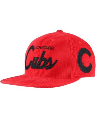 Mitchell & Ness - Men's Red Chicago Cubs Corduroy Snapback Hat