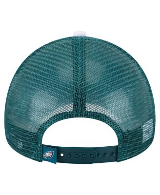 Big Boys and Girls Midnight Green Philadelphia Eagles Sport Night Color Block 9FORTY A-Frame Trucker Adjustable Hat