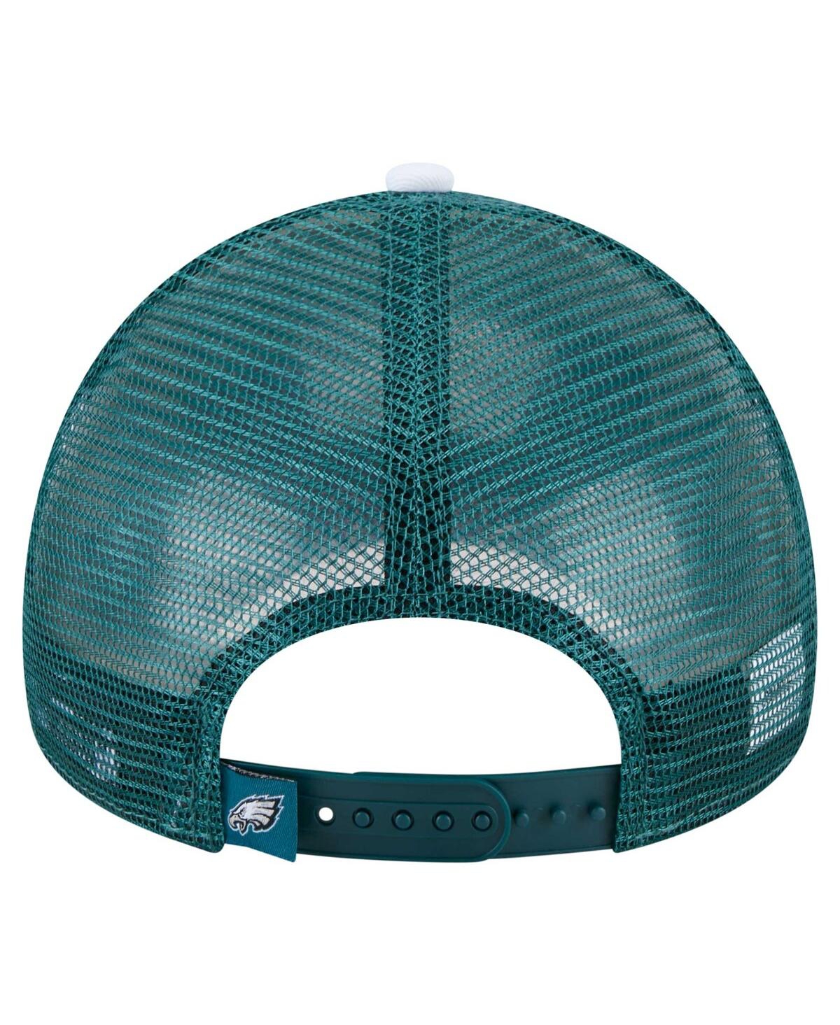Shop New Era Big Boys And Girls Midnight Green Philadelphia Eagles Sport Night Color Block 9forty A-frame Trucker