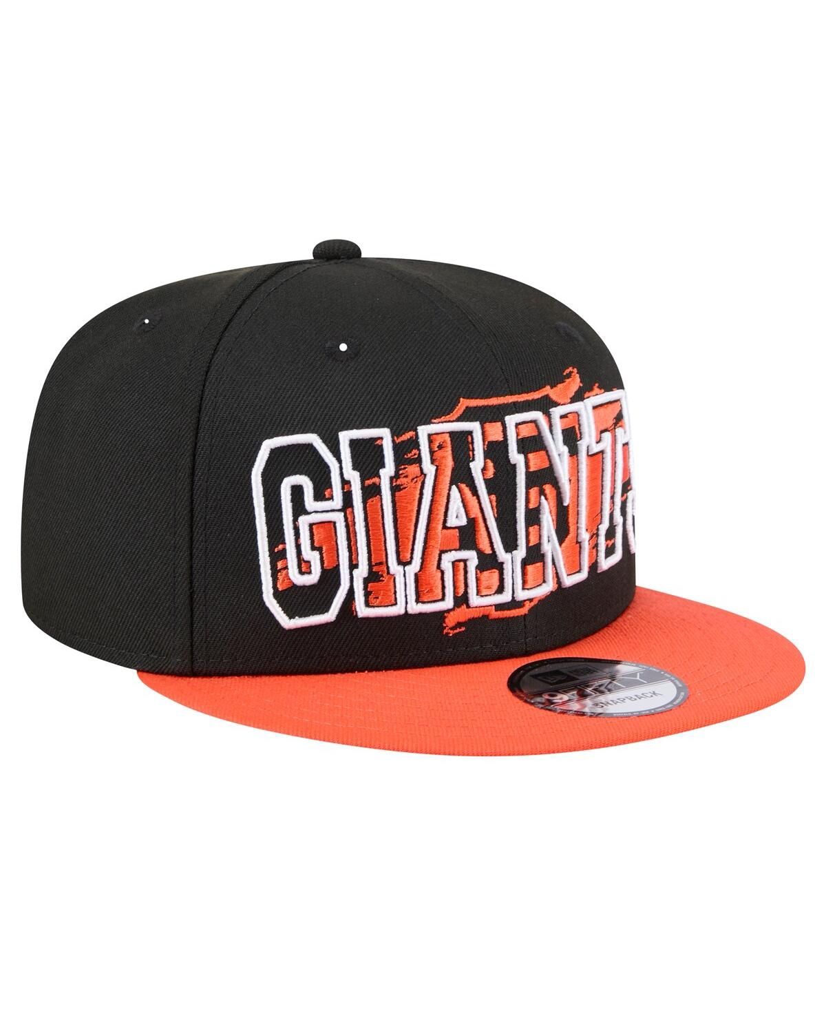 NEW ERA MEN'S BLACK SAN FRANCISCO GIANTS SPLATTER 9FIFTY SNAPBACK HAT 