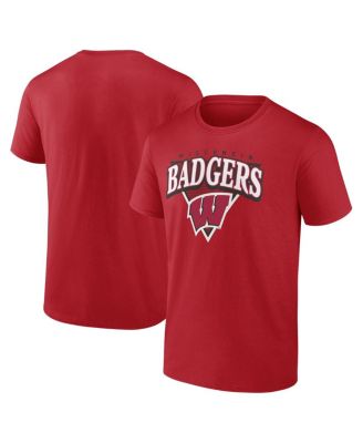 Fanatics - Men's Red Wisconsin Badgers Modern Tri T-Shirt