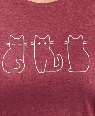 Trendy Plus Size 3 Cats Size Graphic Crew Neck T-Shirt