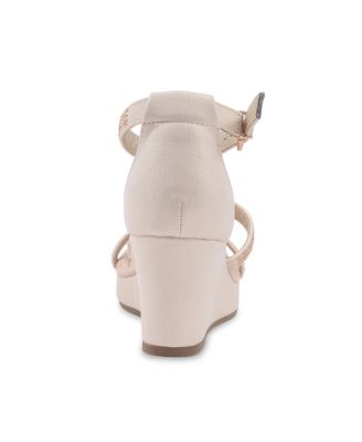 Little and Big Girls Asha Karli Dress Wedge Sandals