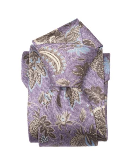 Мужские галстуки Elizabetta Medici - Printed Silk Tie for Men, цвет: Лавандовый
