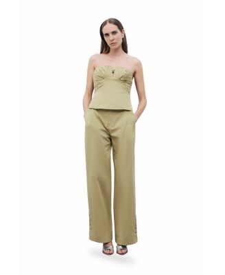 Women's Almond-Accented Crop Top