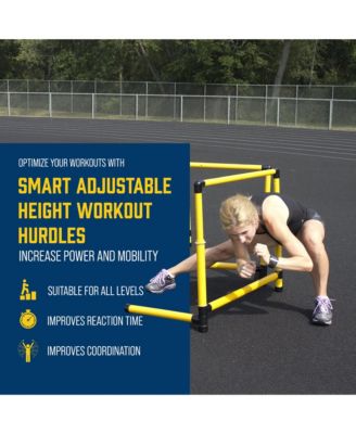 27 to 42 Inches Smart Adjustable-Height Workout Hurdles, Set of 3
