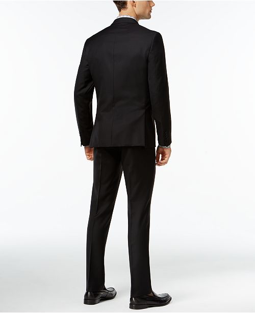 Bar III Black Solid Extra SlimFit Suit Separates Suits & Tuxedos