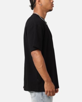 Men's Waffle T-Shirt, S, Black