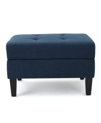 1 PC Upholstered Tufted Storage Ottoman with Waffle Stitching,  Footrest with Hidden Storage