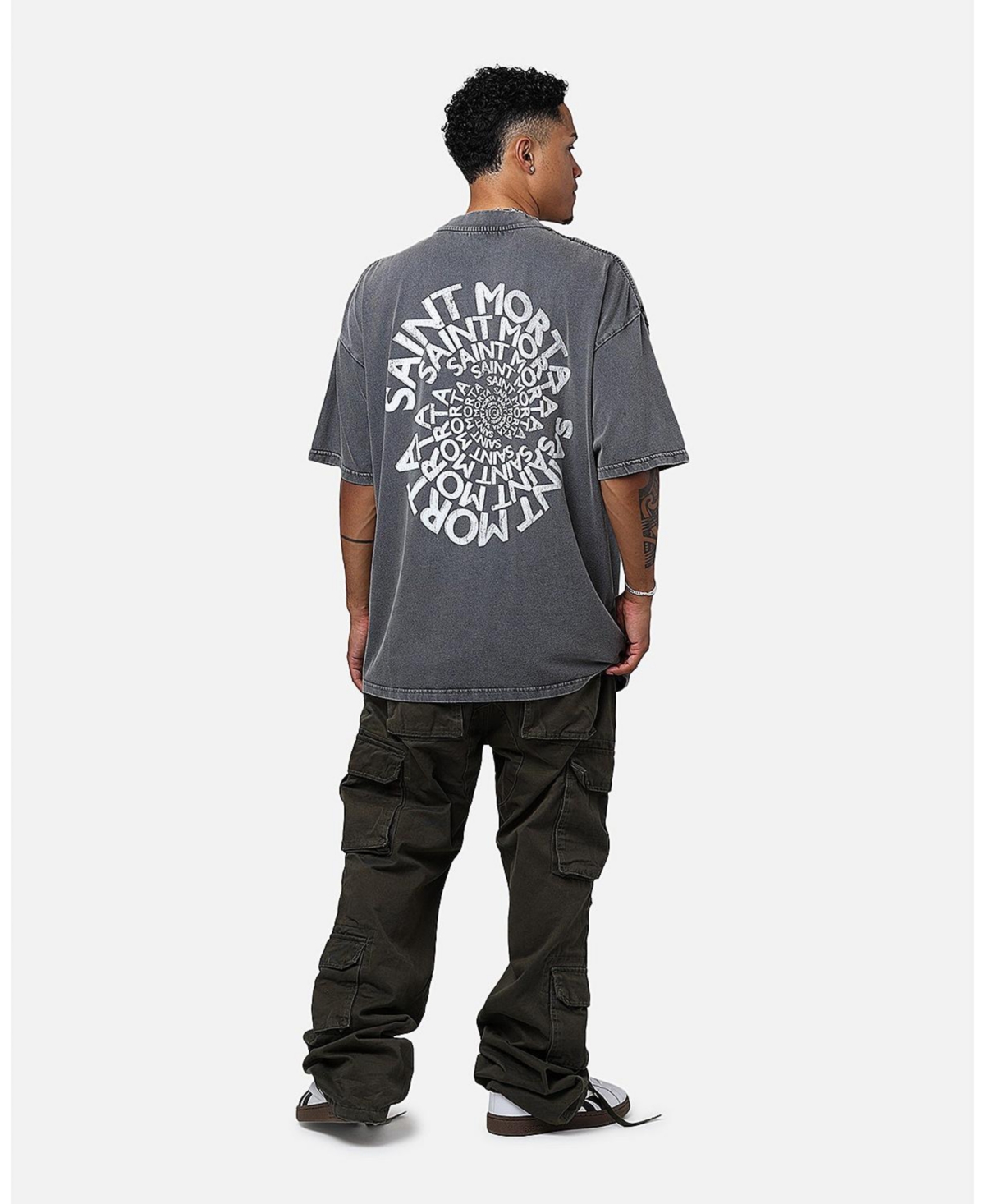 Men's Vortex Mock T-Shirt - Washed charcoal