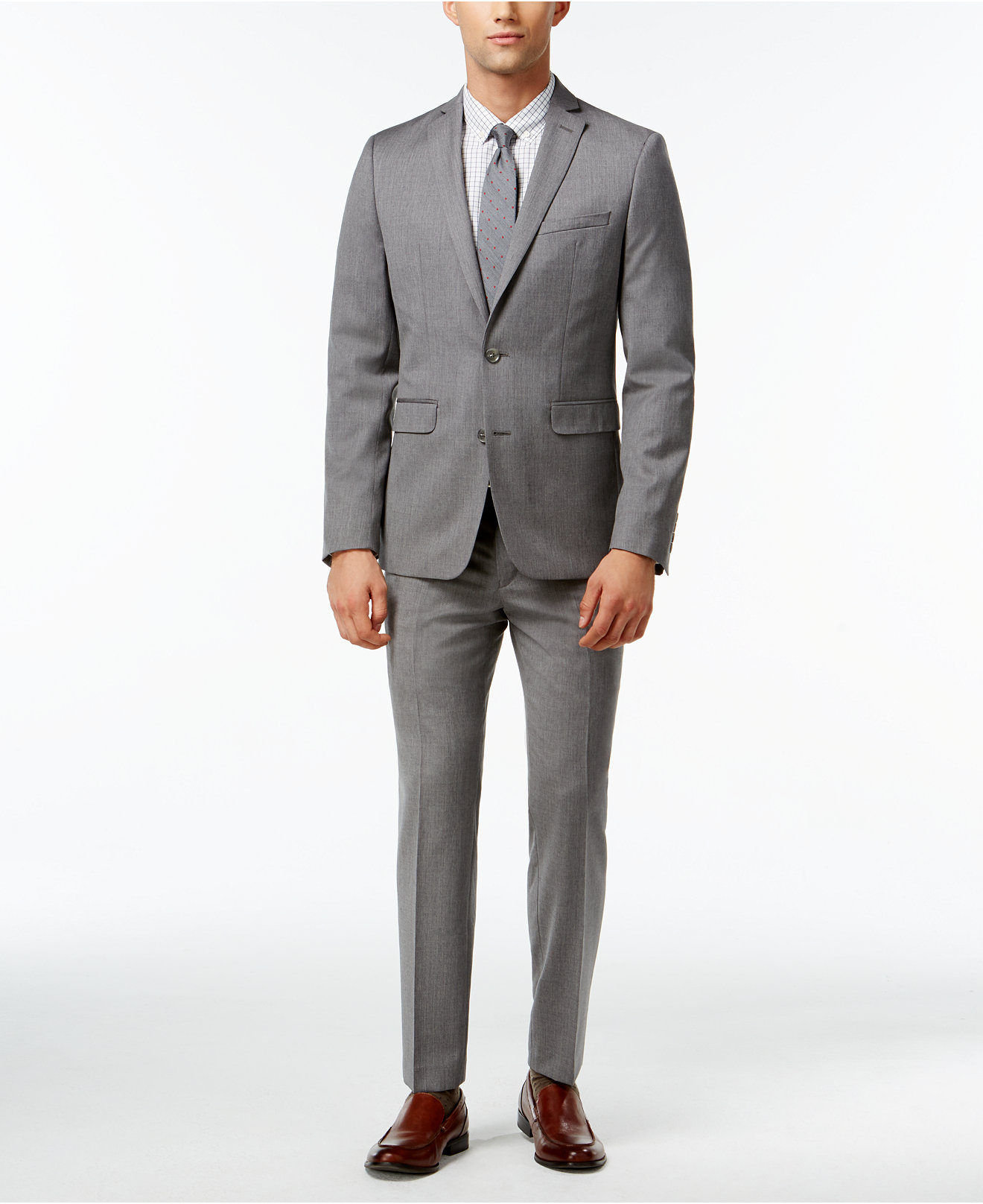 Bar III Light Grey Extra Slim-Fit Suit Separates - Suits & Suit
