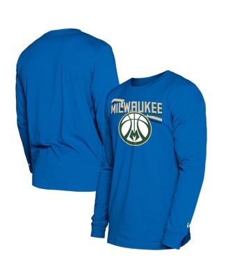 New Era - Men's Royal Milwaukee Bucks 2024/25 City Edition Long Sleeve T-Shirt