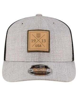 Men's Heather Gray USMNT 9SEVENTY COOLERA Stretch-Snap Adjustable Hat