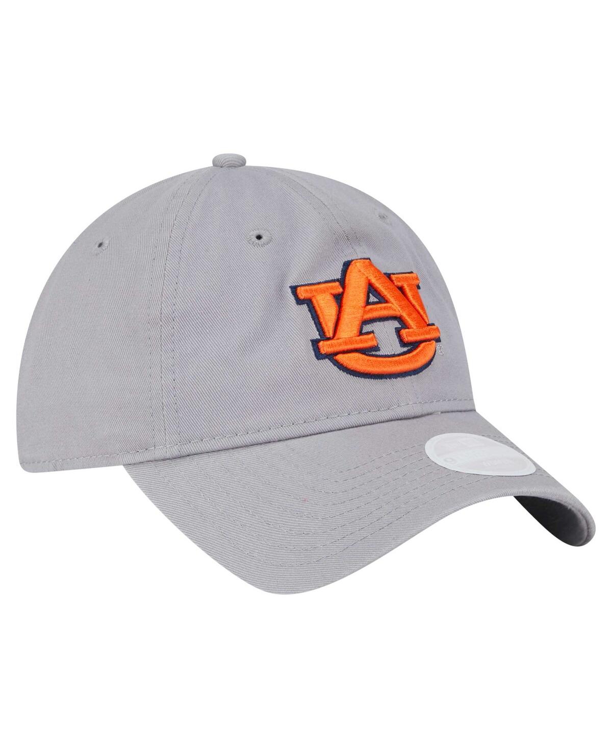 New Era Women's Gray Auburn Tigers Logo 9twenty Adjustable Hat In Gray