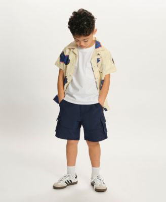 Little and Big Boys Button-Up Shirt