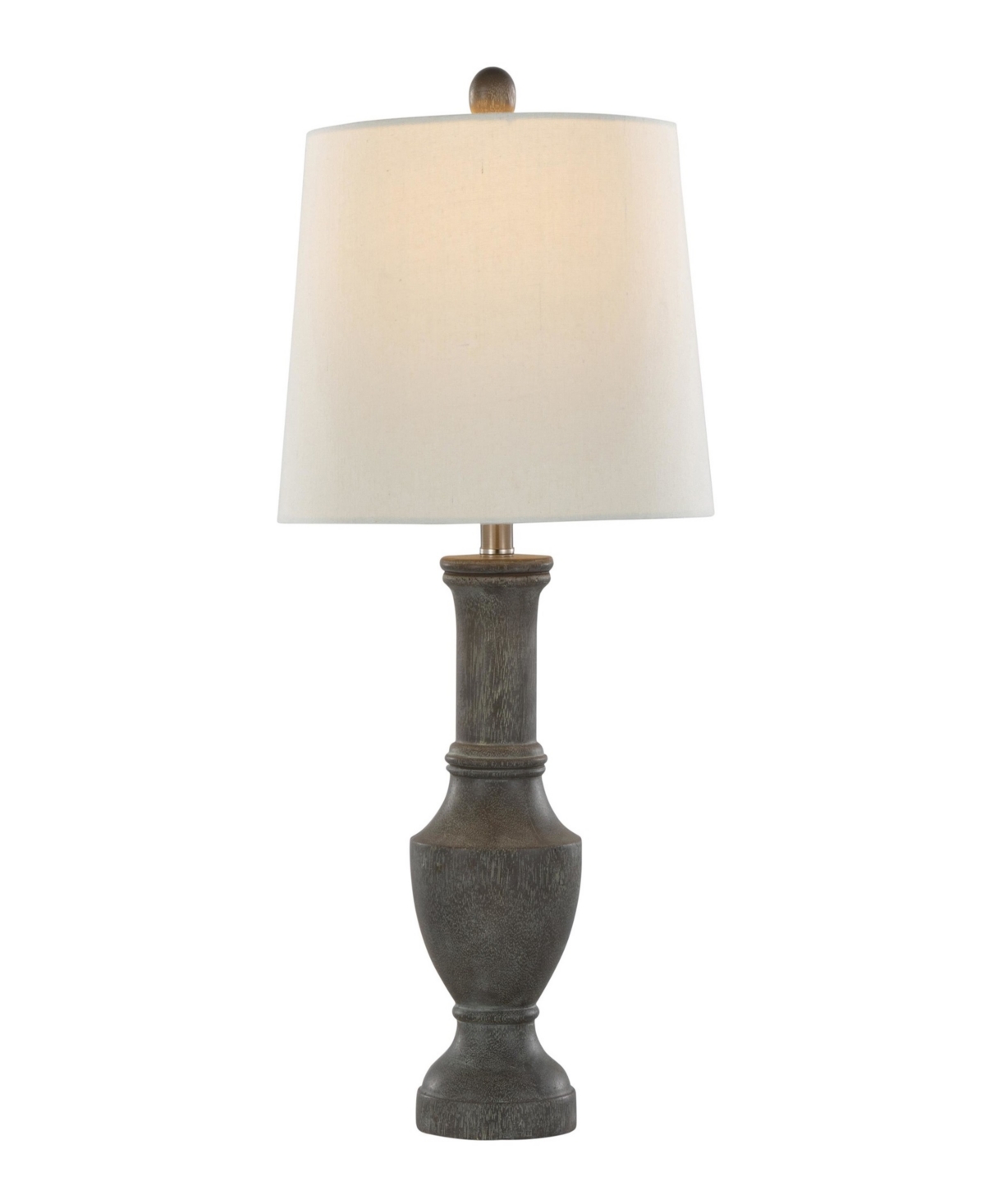 Lumisource Chateau 26" Polyresin Table Lamp, Set Of 2 In White,dark Gray