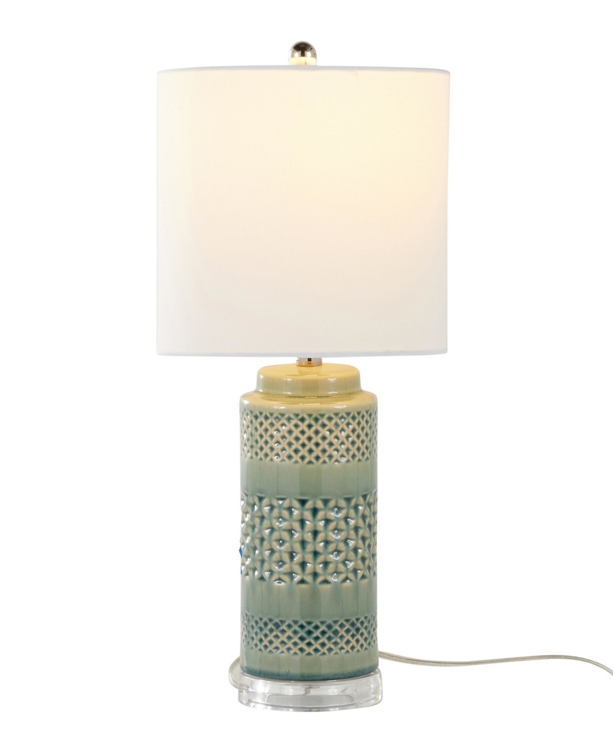 Lumisource Casa 21" Ceramic Table Lamp, Set Of 2 In Sage Green,white