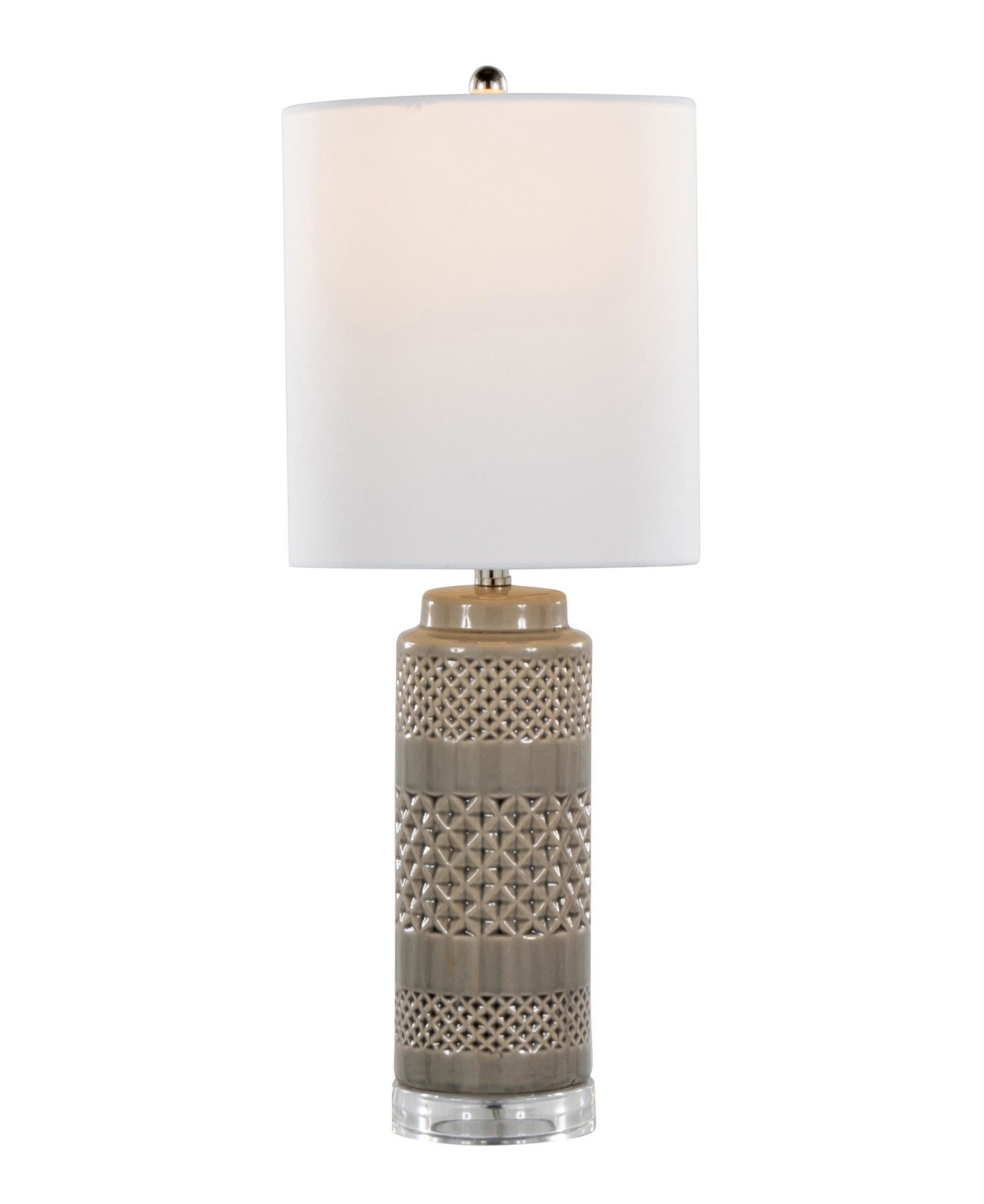 Lumisource Casa 21" Ceramic Table Lamp, Set Of 2 In Opal Gray,white