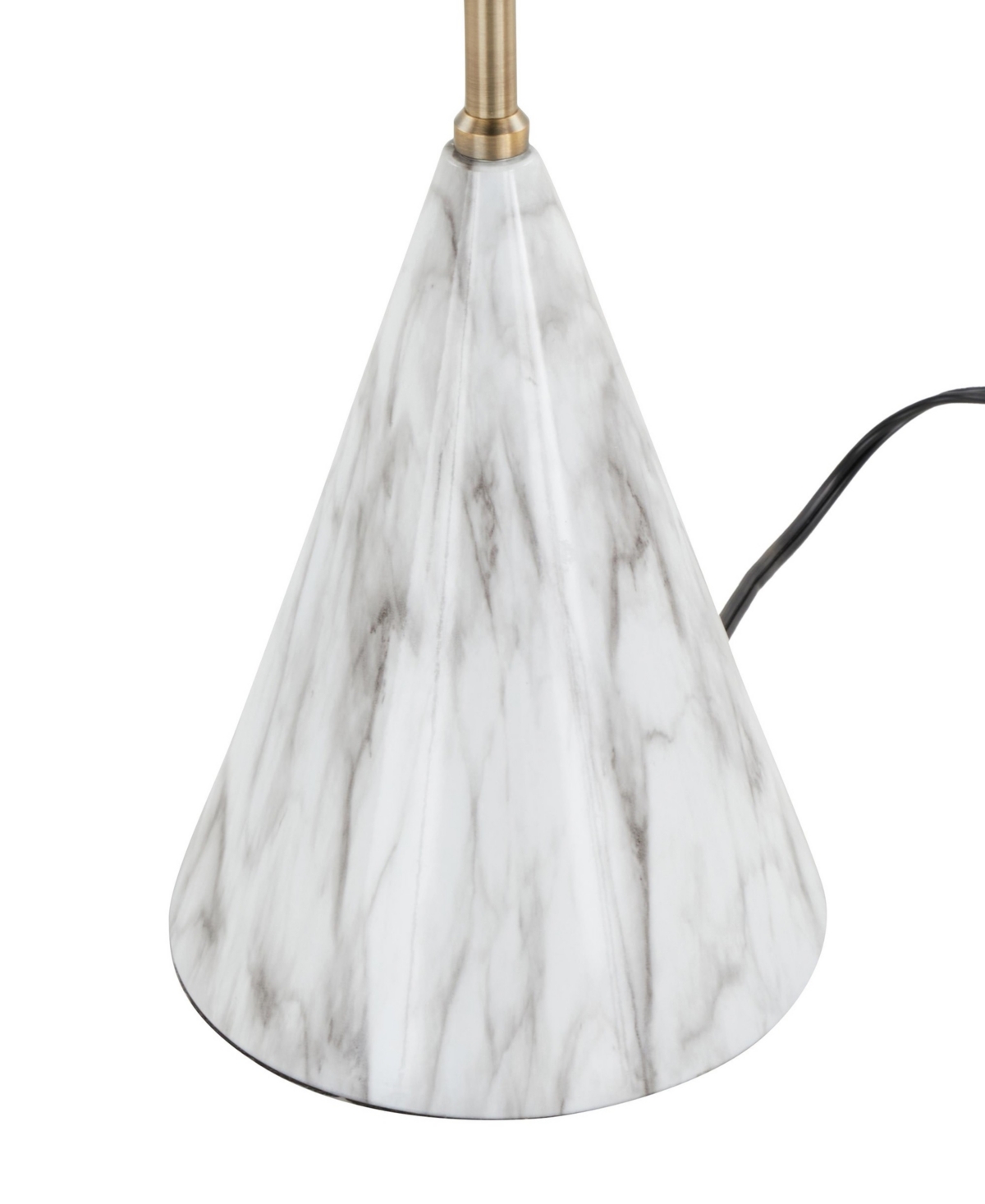 Lumisource Cone 65" Metal Floor Lamp In Gold,white