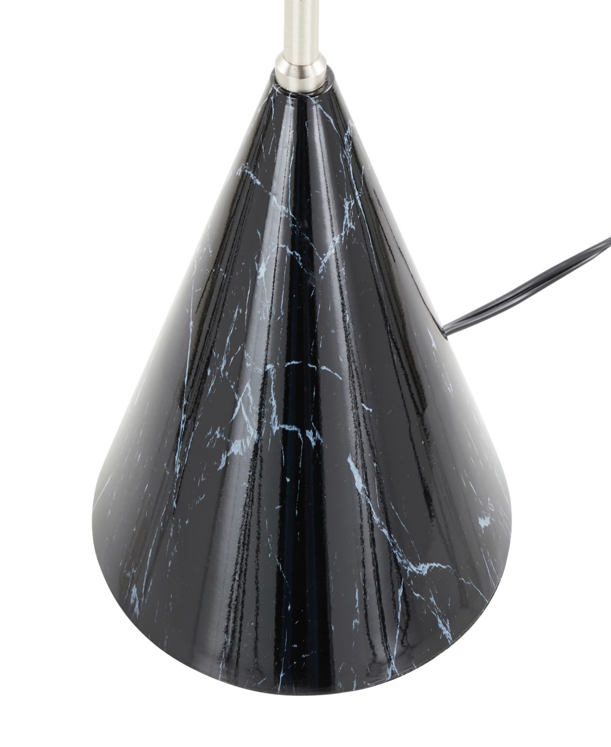 Lumisource Cone 65 Metal Floor Lamp In Silver,black