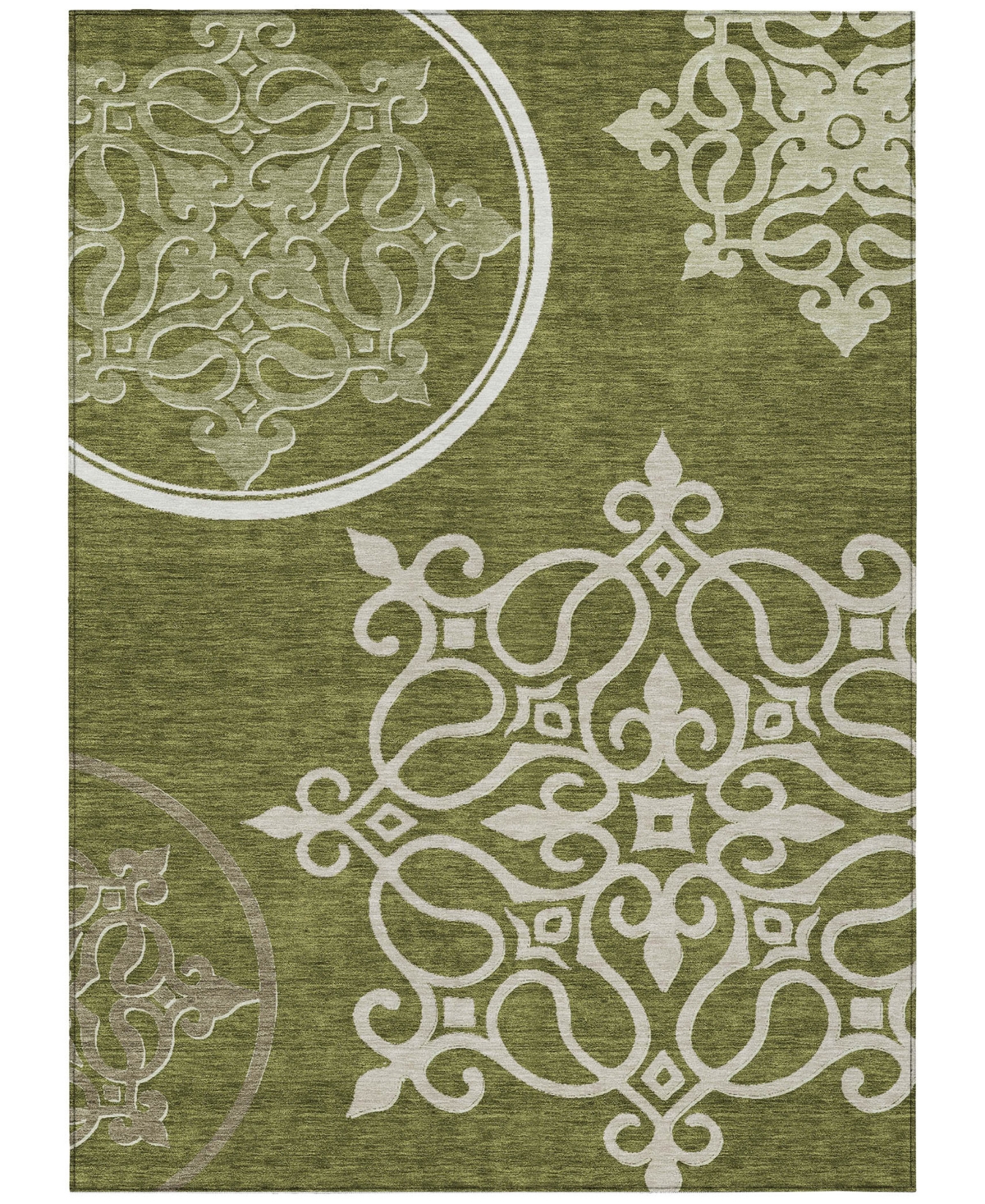 Addison Chantille Acn874 5'x7'6 Area Rug In Olive
