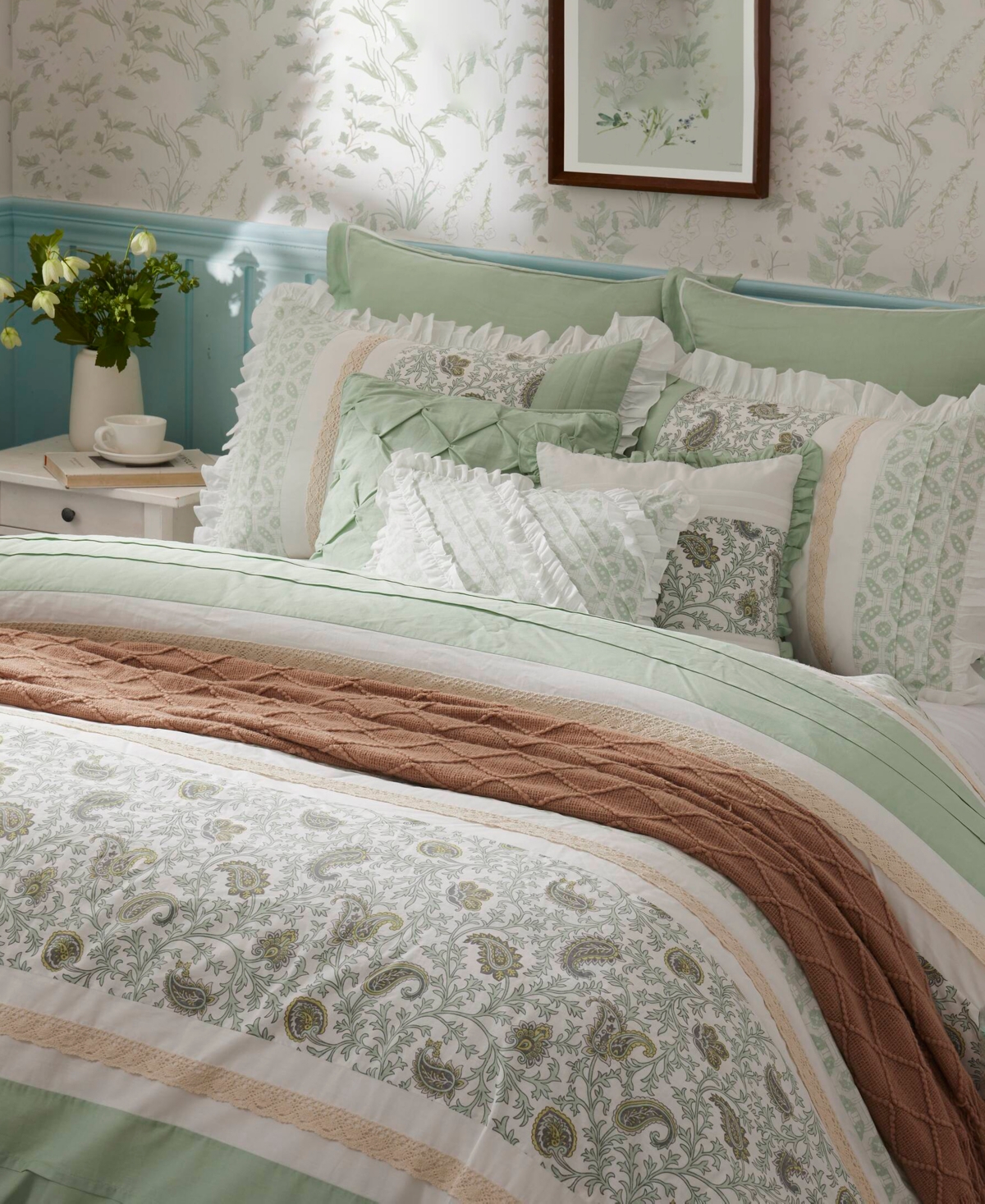 Madison Park Dawn 9-pc. Comforter Set, California King In Sage Green