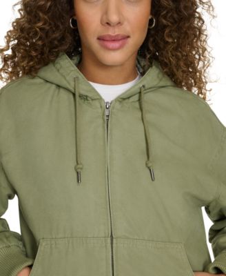Women's Relaxed Workwear Hooded Bomber Jacket