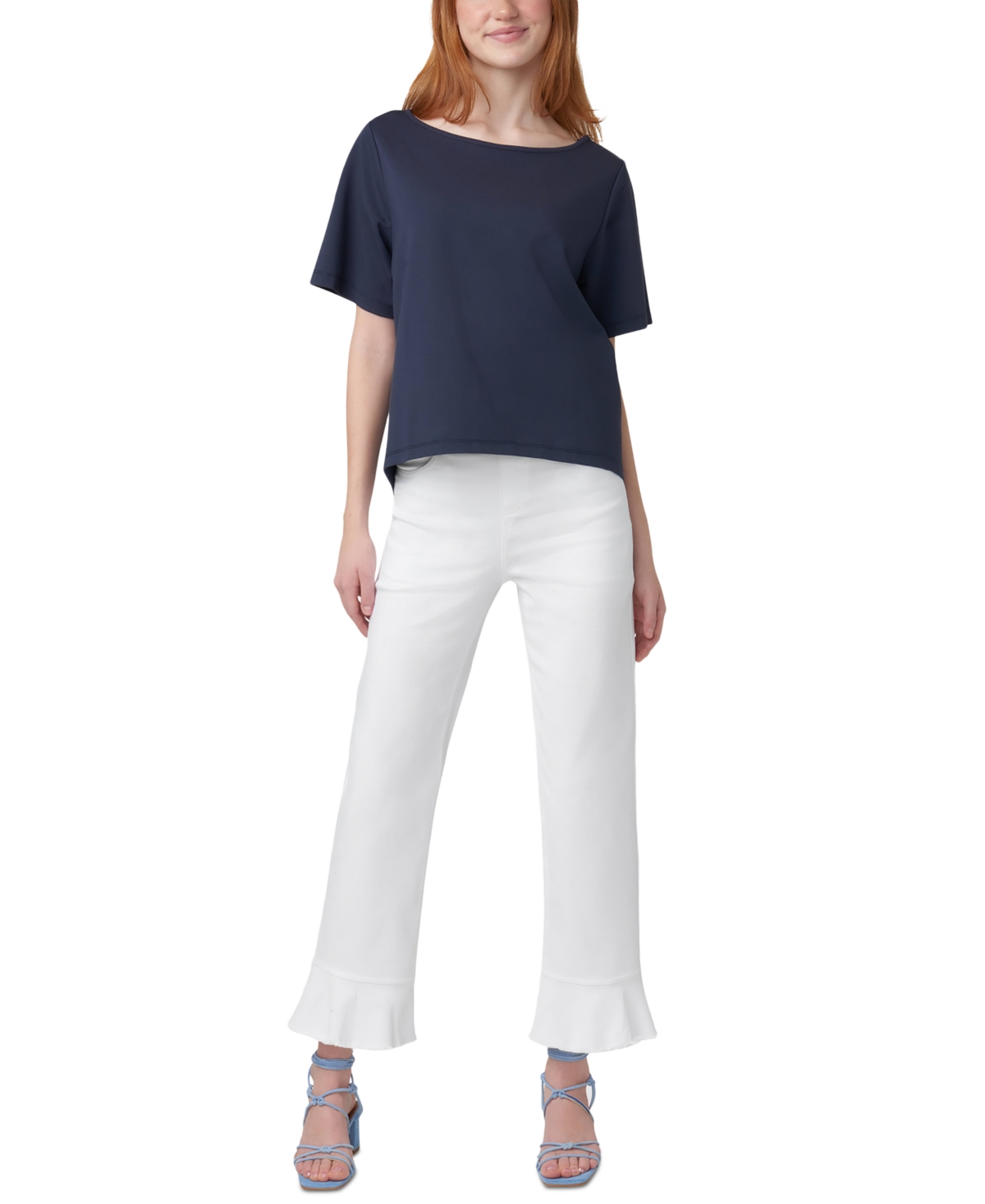 Hue Essential Denim Legging In White In White