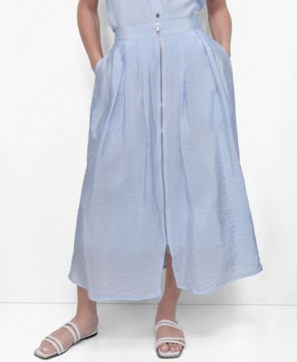 Women's Zip-Front Tech Midi Skirt