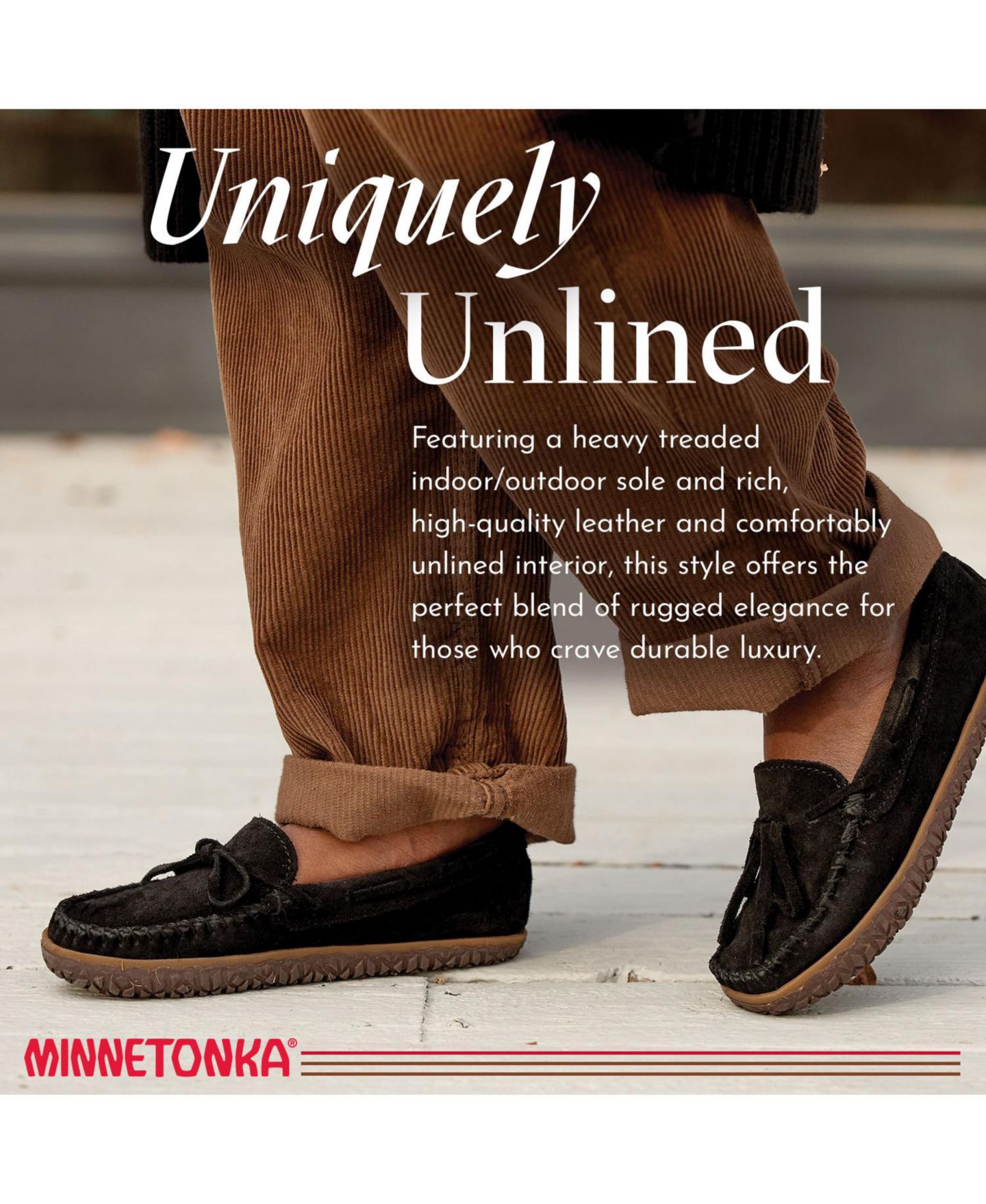 Женские мокасины Minnetonka Tie Tread, цвет: Чёрный — фото 4