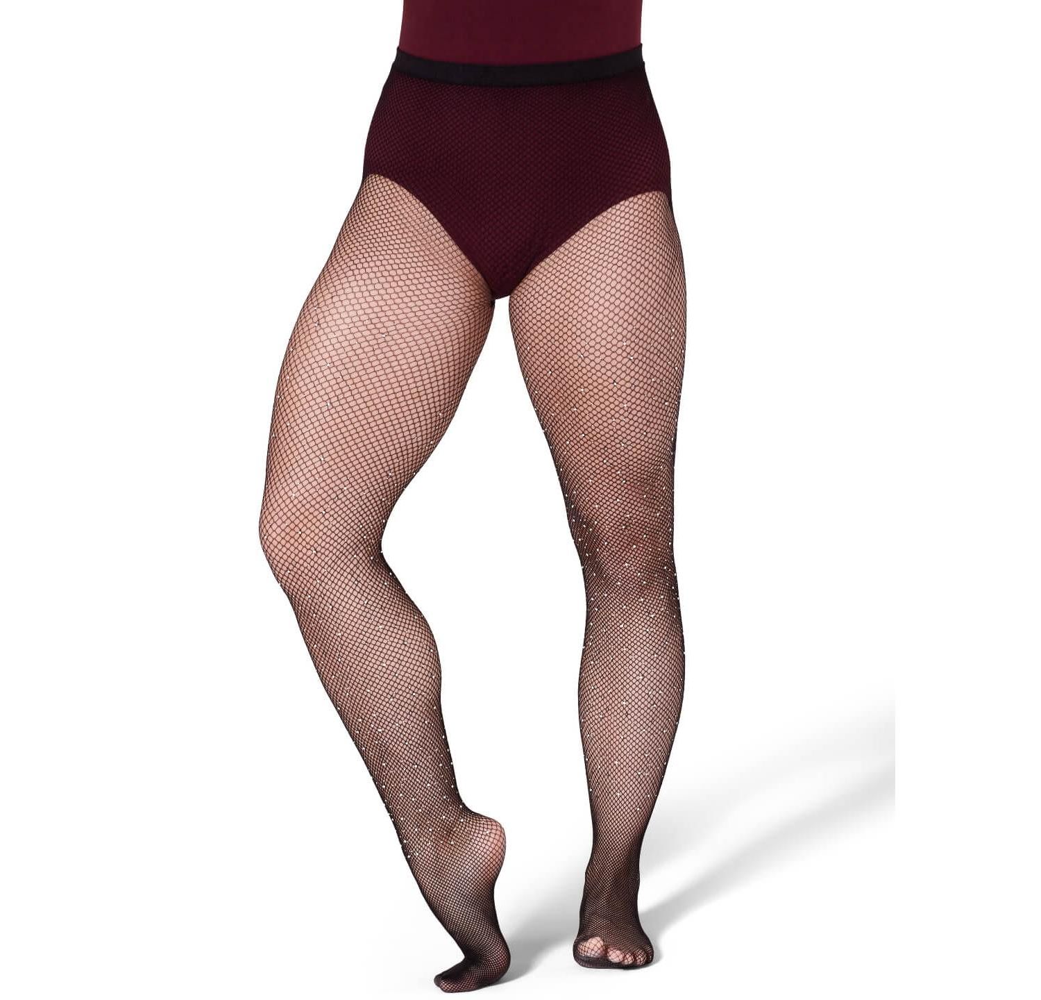 Women's All-Over Rhinestone Fishnet Tight