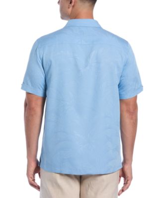 Men's Palm Print Short-Sleeve Button-Down Shirt