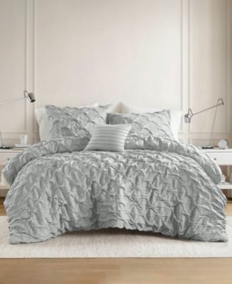 510 Design Bailey Diamond Pucker Woven Comforter Sets In Green