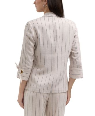 Women's Shawl Collar Blazer with Sleeve Grommet