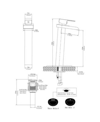 Single Hole Single Handle Bathroom Vessel Sink Faucet With
