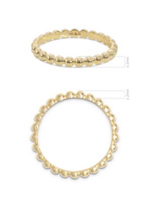 Bead Ring in 14K Gold, Size 8, approx. 2.0 grams.