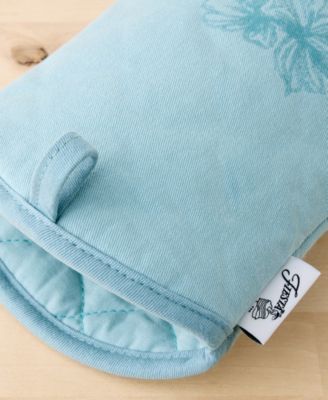 Botanical Floral Cotton Oven Mitt, 7" x 13"