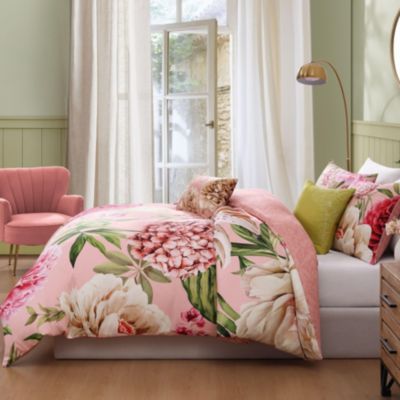 Spring Forever Bedding Cotton Sateen Reversible 5 Piece Comforter Set, Queen Size