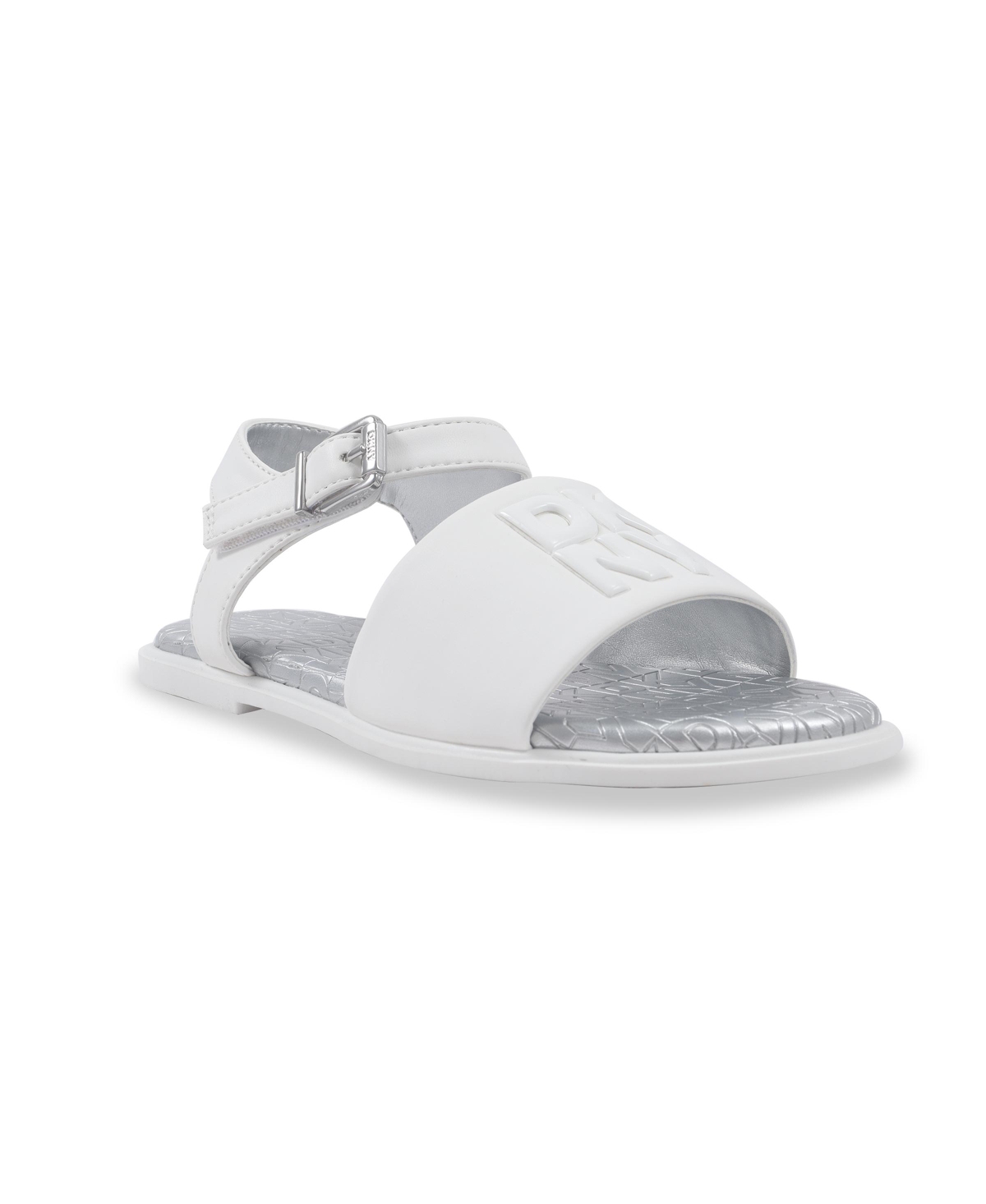 Dkny Little And Big Girls Val Alexandria Sandal In White