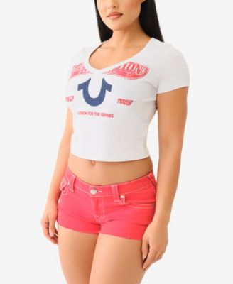 Women's Crystal Logo V-Neck Baby T-Shirt
