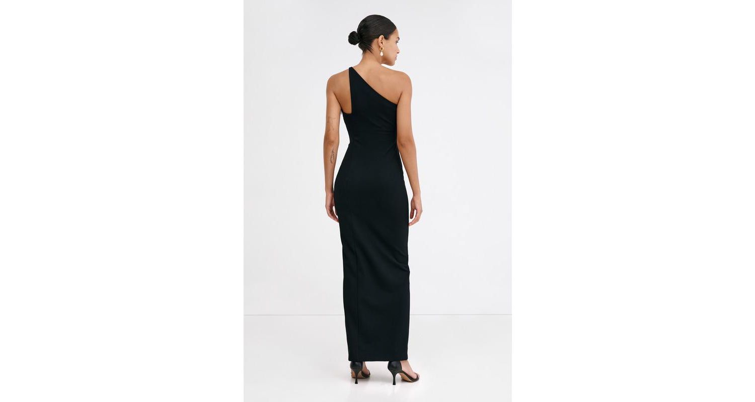 Women's Elora Off-Shoulder Column Dress with Thigh-High Slit