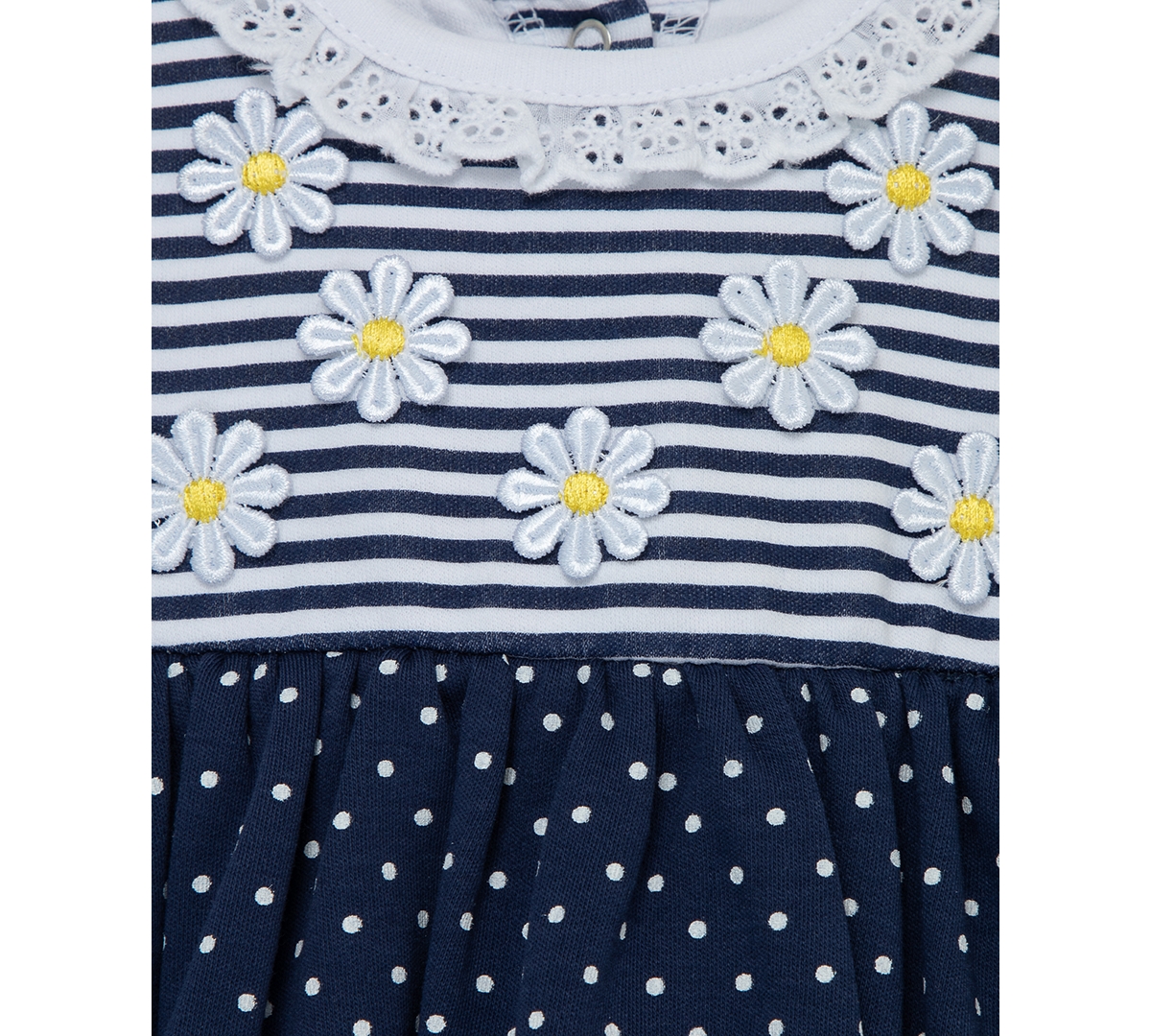 Shop Little Me Baby Girls 2-pc. Daisies Stripe Popover Dress & Hat Set