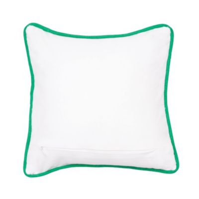 St. Patrick's Day Shamrock Bouquet Embroidered Small/Petite Cotton Accent Pillow, 10" x 10"