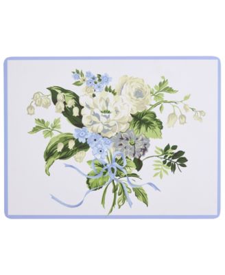 Lily of the Valley Cork Placemats Set of 4, 16" x 12"