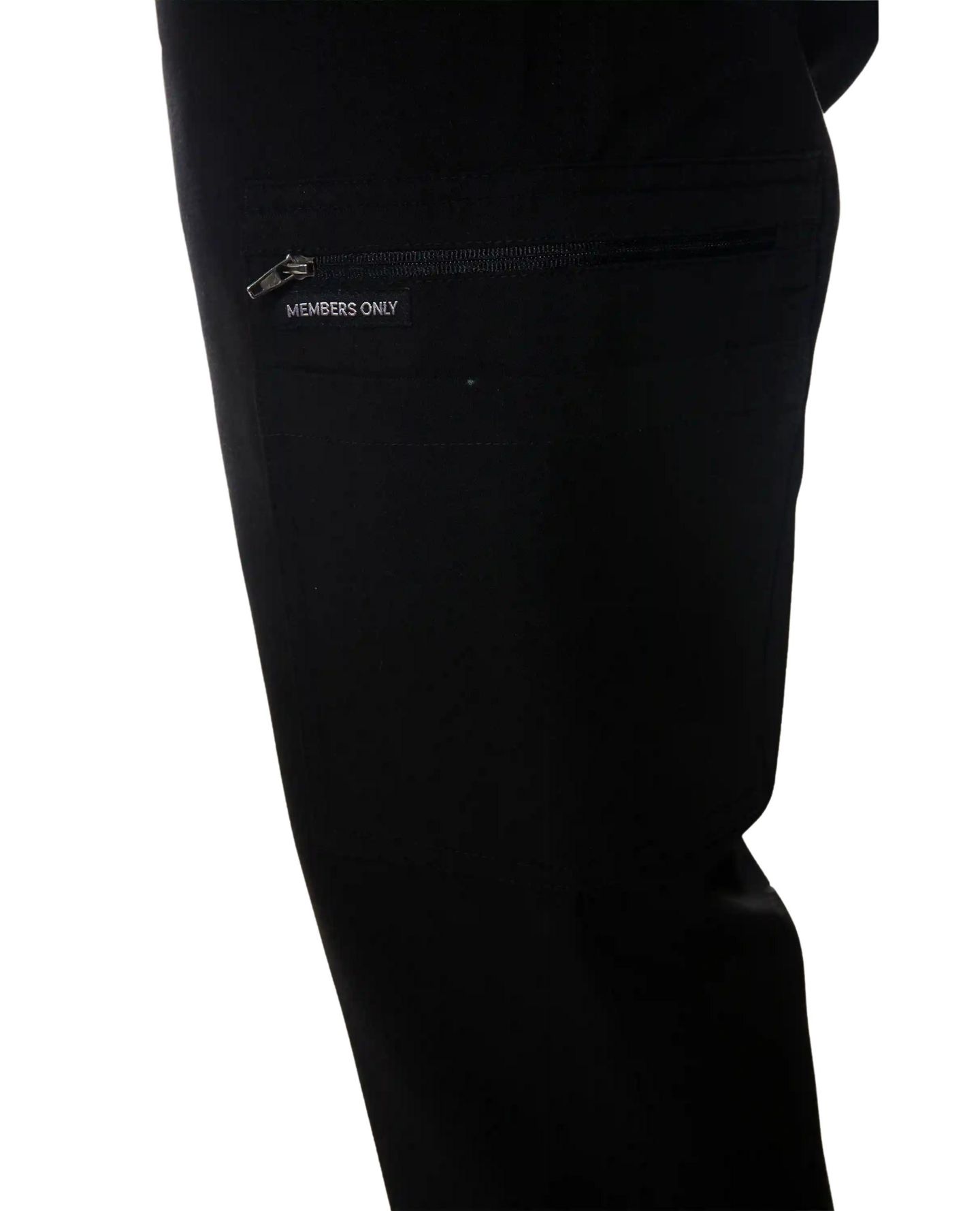 Мужские брюки Members Only London Jogger Scrub Pants for Men, цвет: Чёрный — фото 8