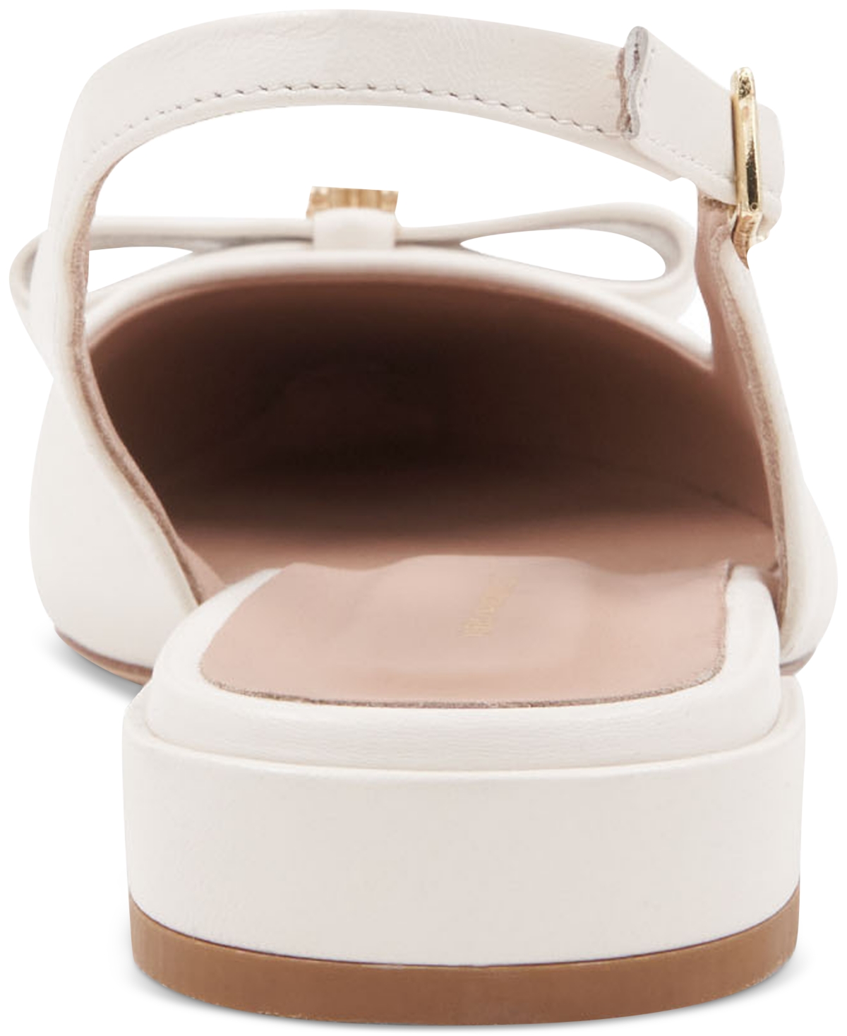 Bruno Magli Bella Pointed Toe Slingback Flat In Bone